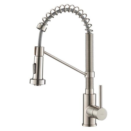 Daniel Kraus Kraus KPF-1610SS 18 in. Commercial Kitchen Faucet with Dual Function Pull Down Sprayhead in Stainless Steel KPF-1610SS